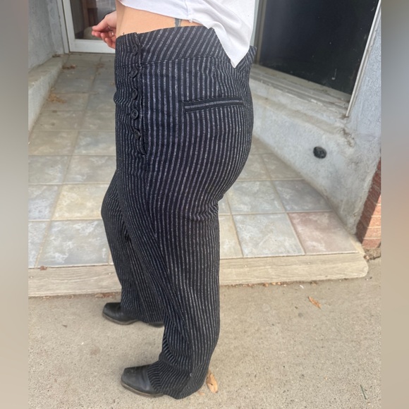 Sundance Linen Blend Pinstripe Tailored Trousers – Size 8 NWOT - Picture 2 of 10